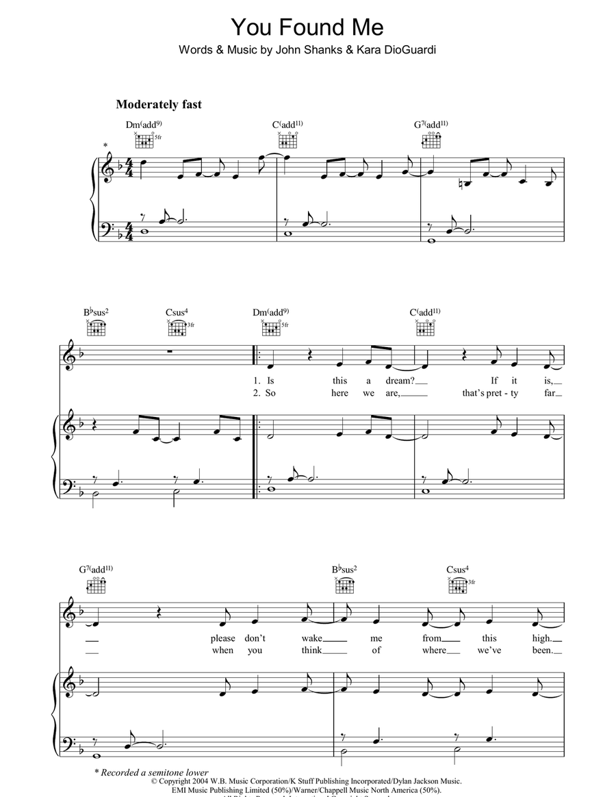 You Found Me You Found Me Acoustic Guitar scores gallery preview page 1