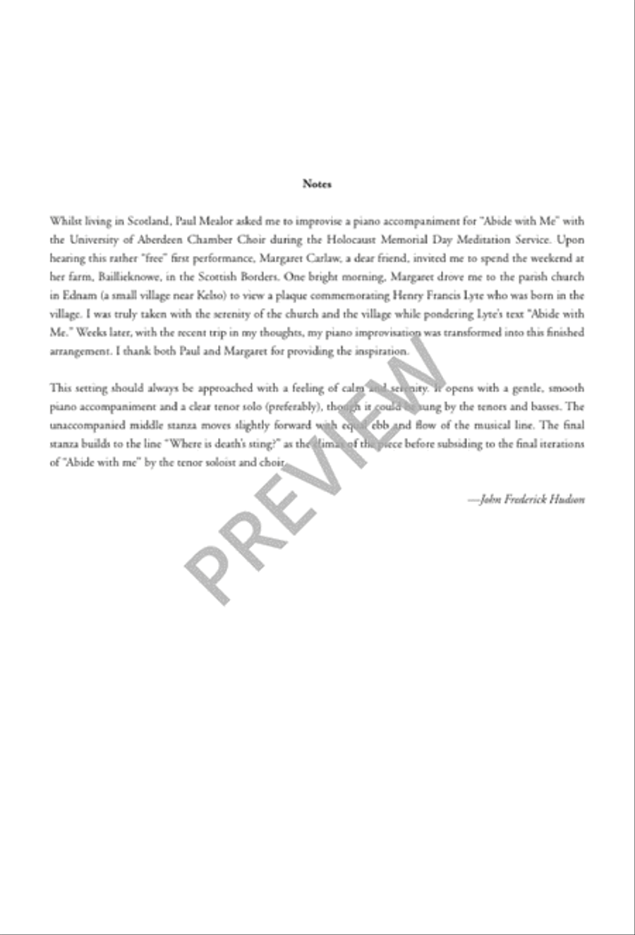 Abide with Me 4-Part scores gallery preview page 3
