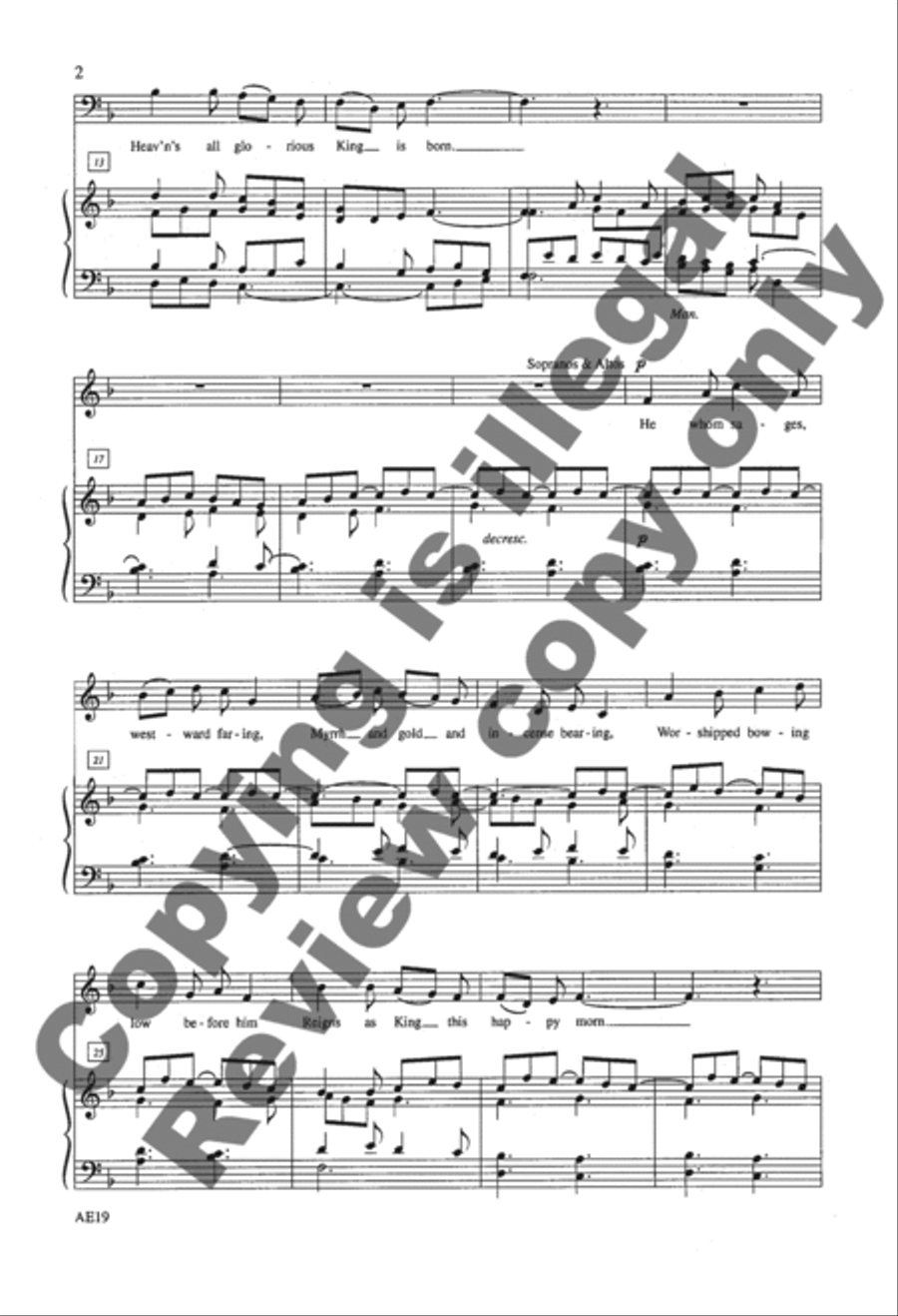 He Whom Joyous Shepherds Praised 3-Part scores gallery preview page 3