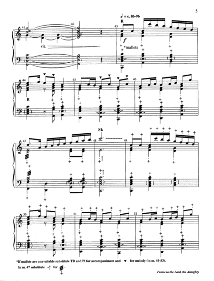 Praise to the Lord, the Almighty 5-Octaves scores gallery preview page 15