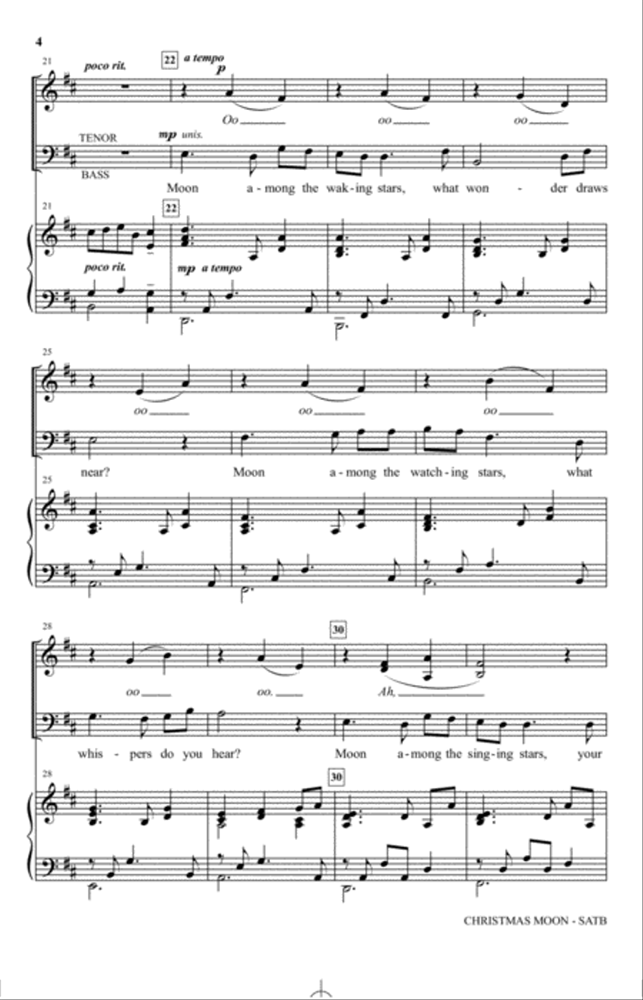 Christmas Moon 4-Part scores gallery preview page 3