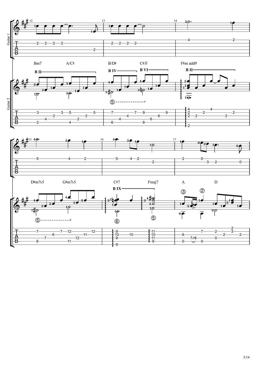 Pelangi Guitar Ensemble scores gallery preview page 3