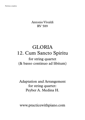 Vivaldi - RV 589, GLORIA - 12. Cum Sancto Spiritu, for string quartet