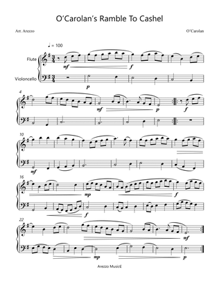 Book cover for O’Carolan’s Ramble To Cashel - Flute and Cello Arrangement