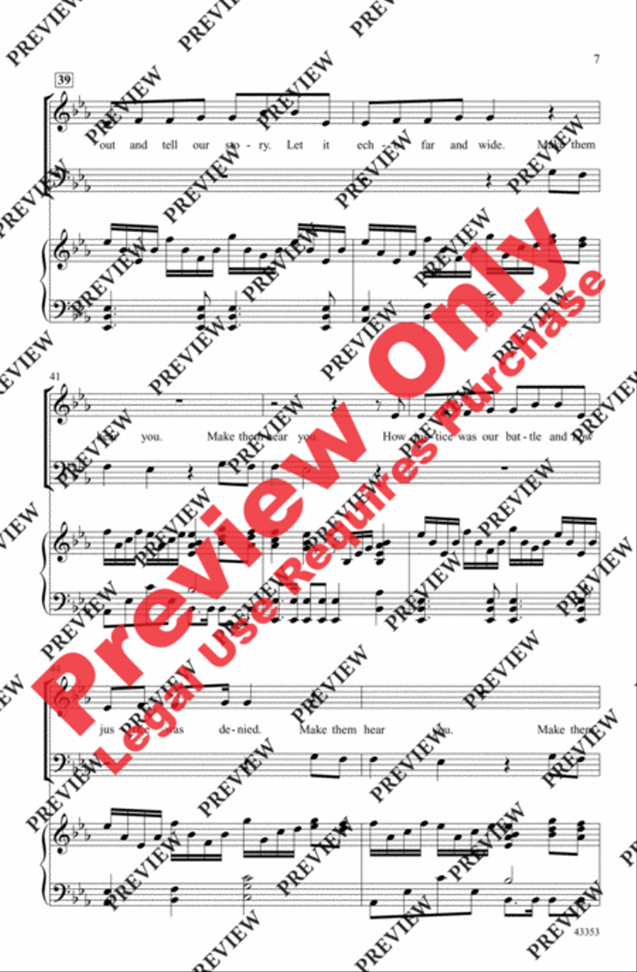 Make Them Hear You 4-Part scores gallery preview page 7