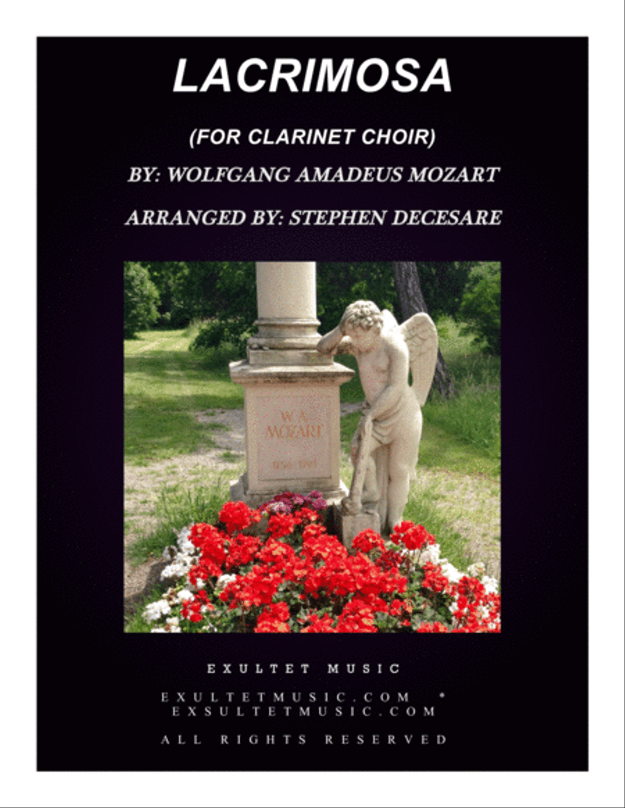 Lacrimosa (Clarinet Choir and Piano) Clarinet Choir scores gallery preview page 1