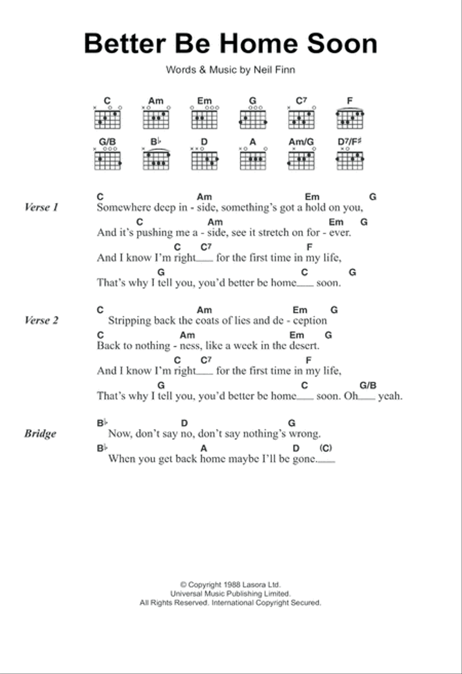 Better Be Home Soon Acoustic Guitar scores gallery preview page 1
