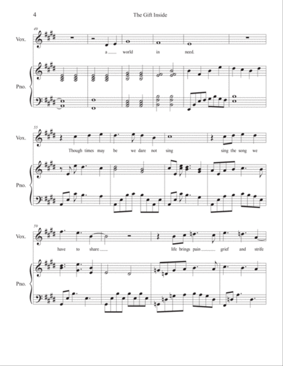 The Gift Inside Voice scores gallery preview page 4