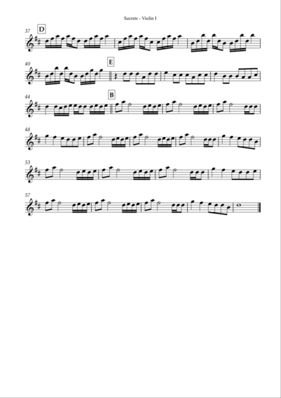Secrets Secrets String Quartet scores gallery preview page 2