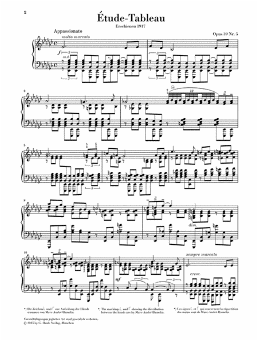Etude-Tableau in E-flat minor, Op. 39 No. 5 Piano Method scores gallery preview page 2