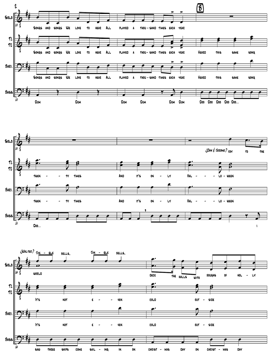 The Christmas Can-Can (as performed by Straight No Chaser) - TTBB TTBB scores gallery preview page 3