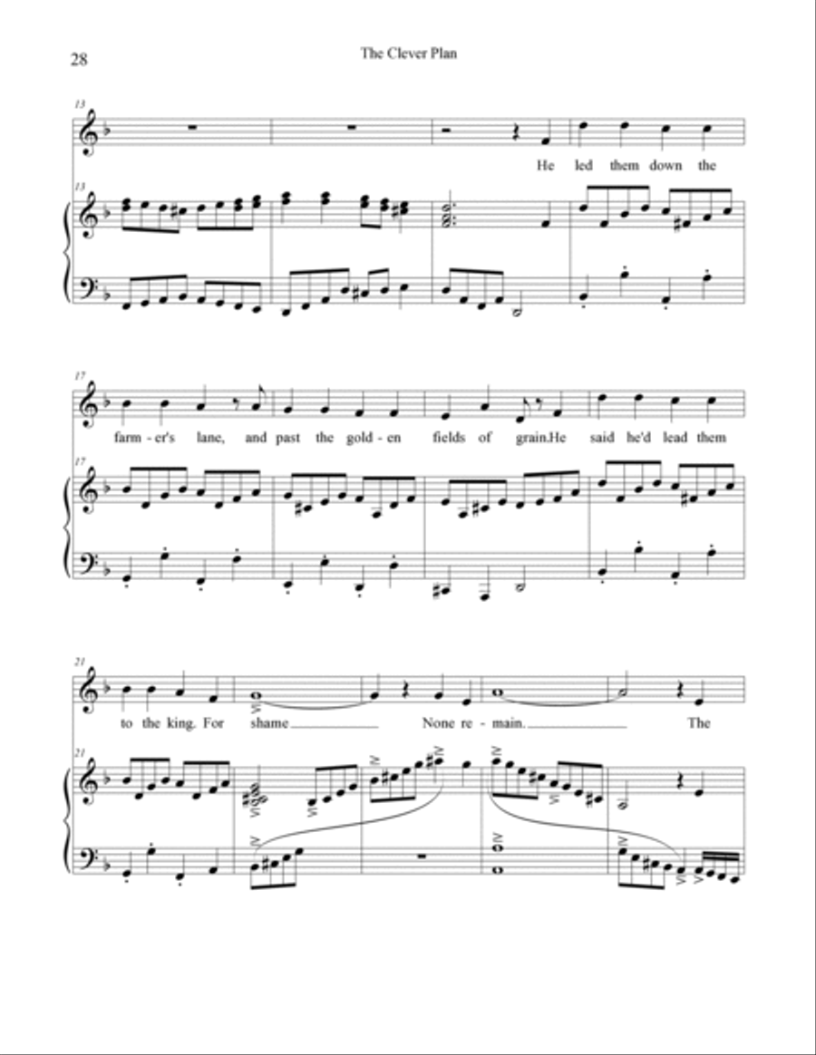 The Tale of Chicken Licken - Score Part 2 2021 Piano, Vocal, Guitar scores gallery preview page 6