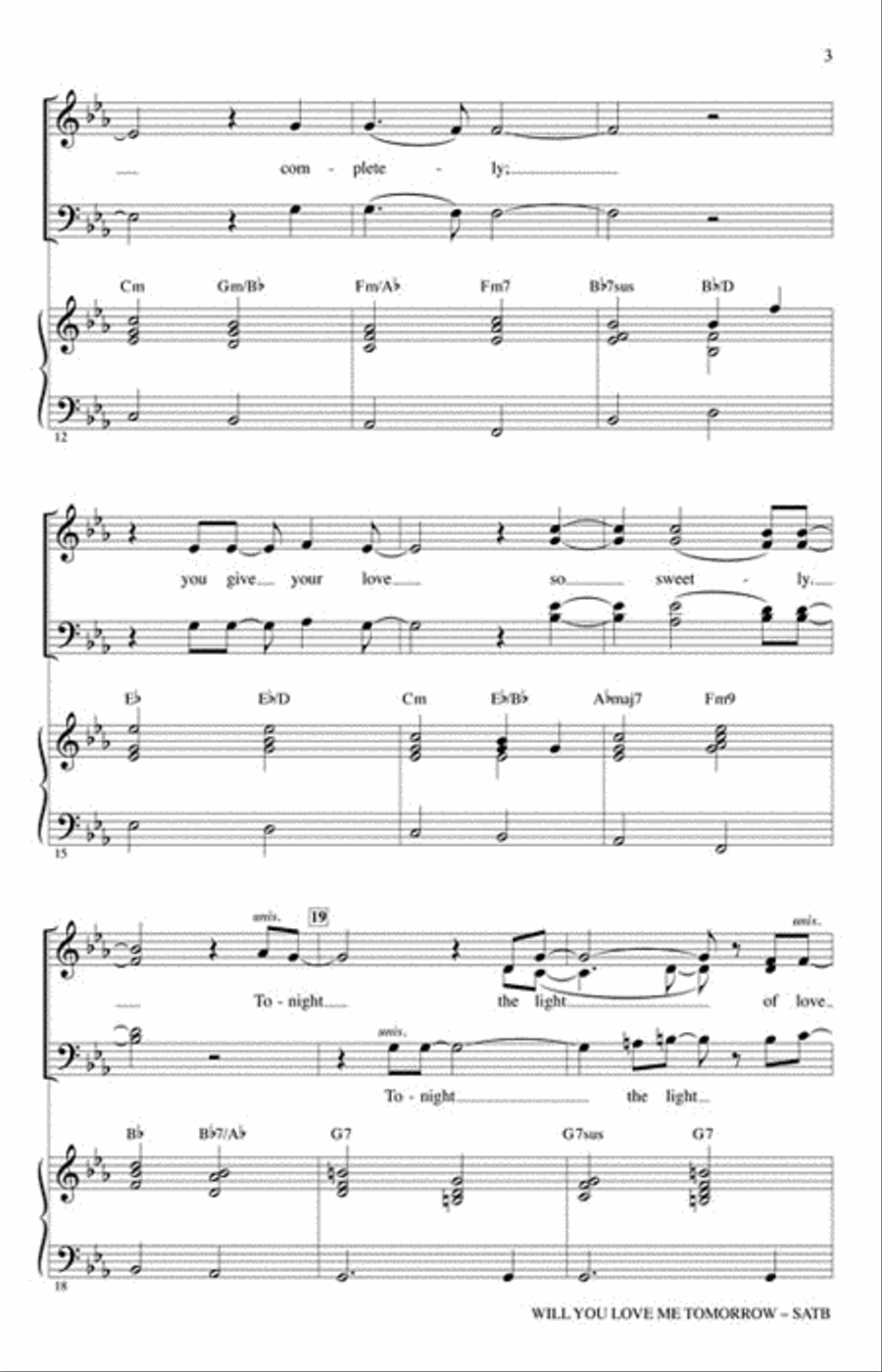 Will You Love Me Tomorrow (Will You Still Love Me Tomorrow) 4-Part scores gallery preview page 3