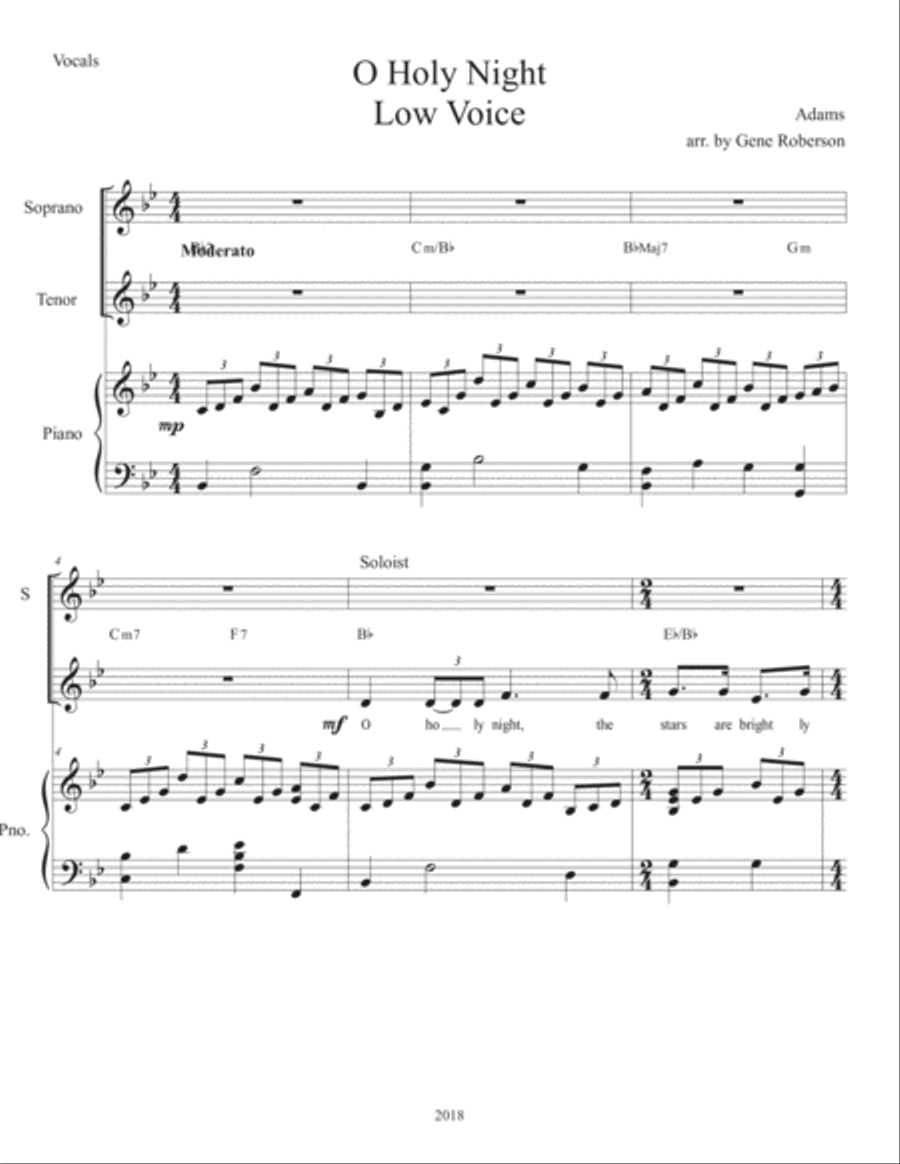 O Holy Night Soprano Tenor Duet O Holy Night Soprano Tenor Duet Piano scores gallery preview page 2