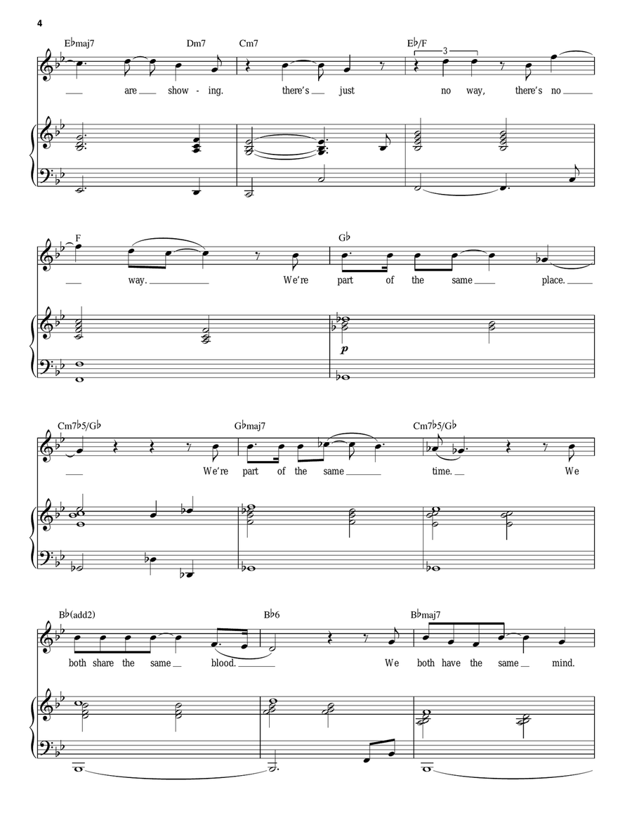 And I Am Telling You I'm Not Going Piano, Vocal scores gallery preview page 4
