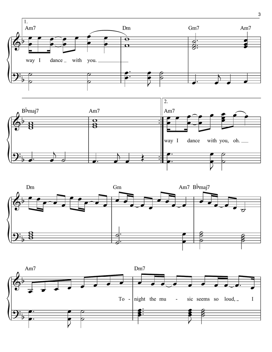 Careless Whisper Easy Piano scores gallery preview page 3