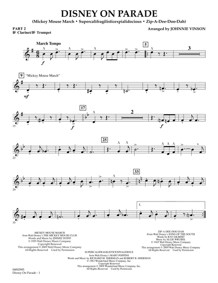 Disney on Parade - Pt.2 - Bb Clarinet/Bb Trumpet