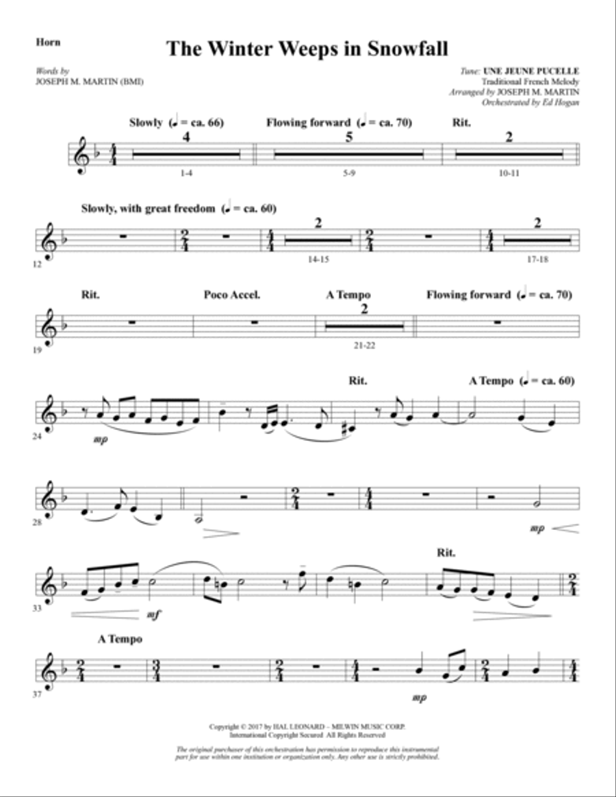 The Longest Night - F Horn Choir scores gallery preview page 5