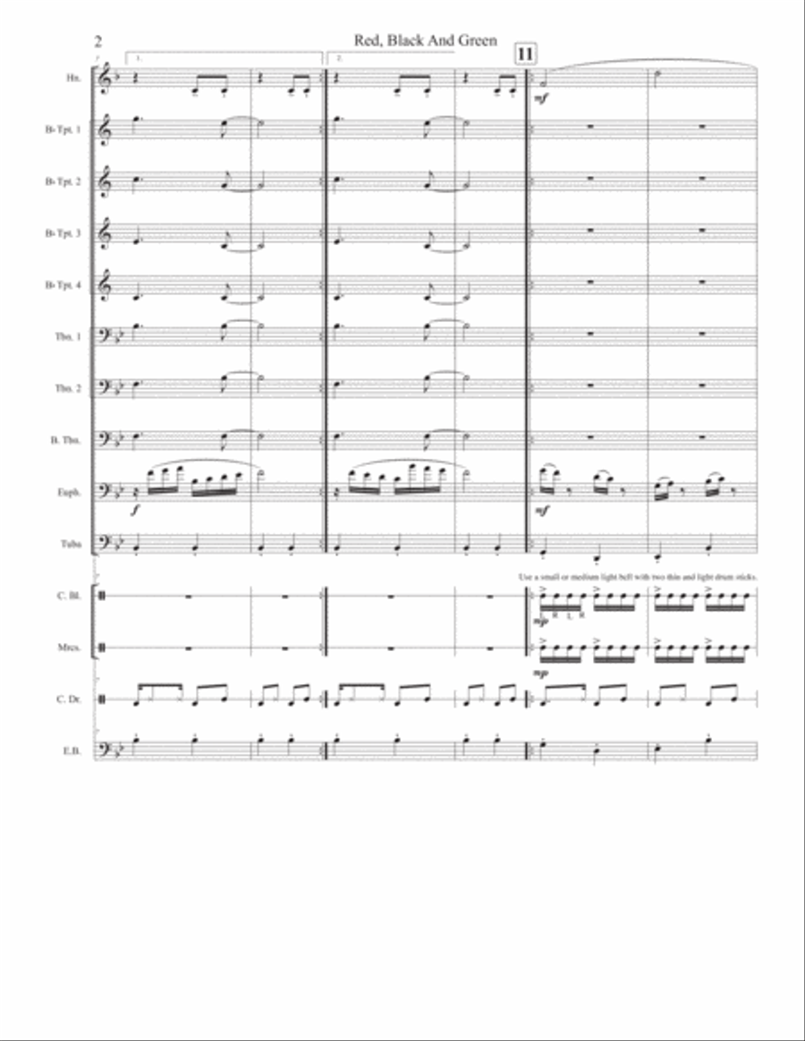Red, Black And Green Red, Black And Green Large Ensemble scores gallery preview page 3