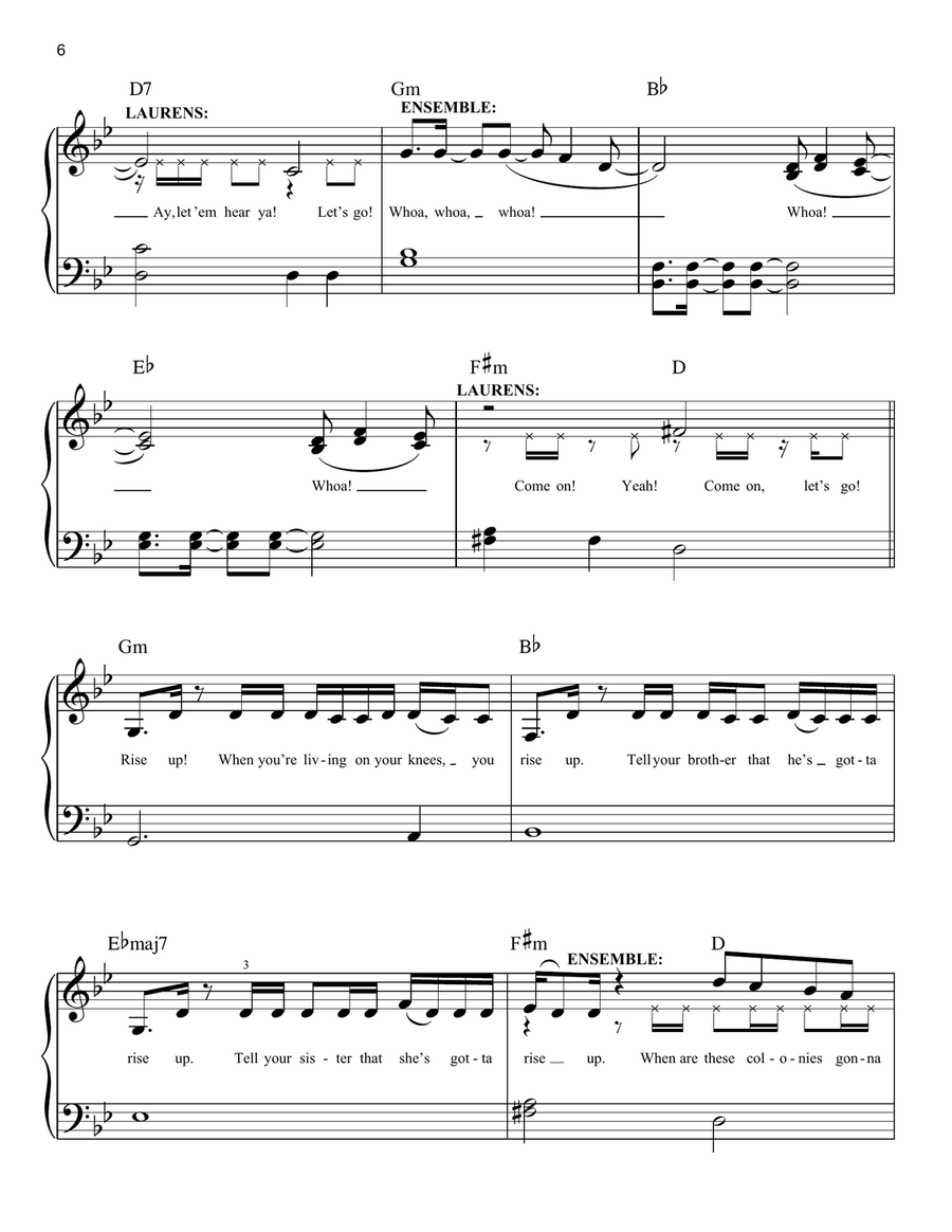 My Shot (from Hamilton) My Shot (from Hamilton) Easy Piano scores gallery preview page 6