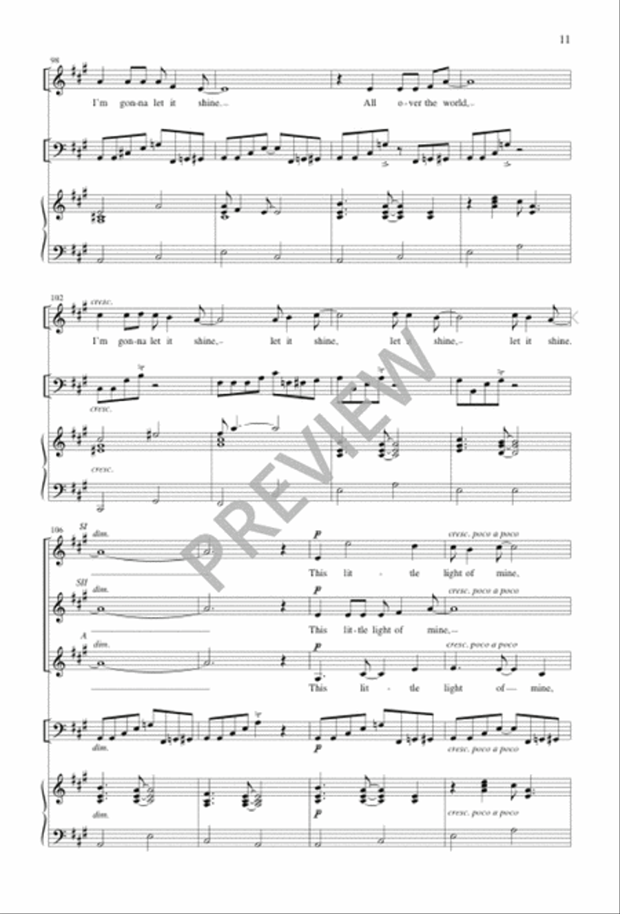 This Little Light of Mine SSA scores gallery preview page 11