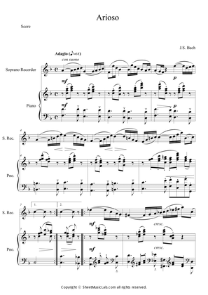 Book cover for Arioso from Cantata BWV 156 (Adagio) in F