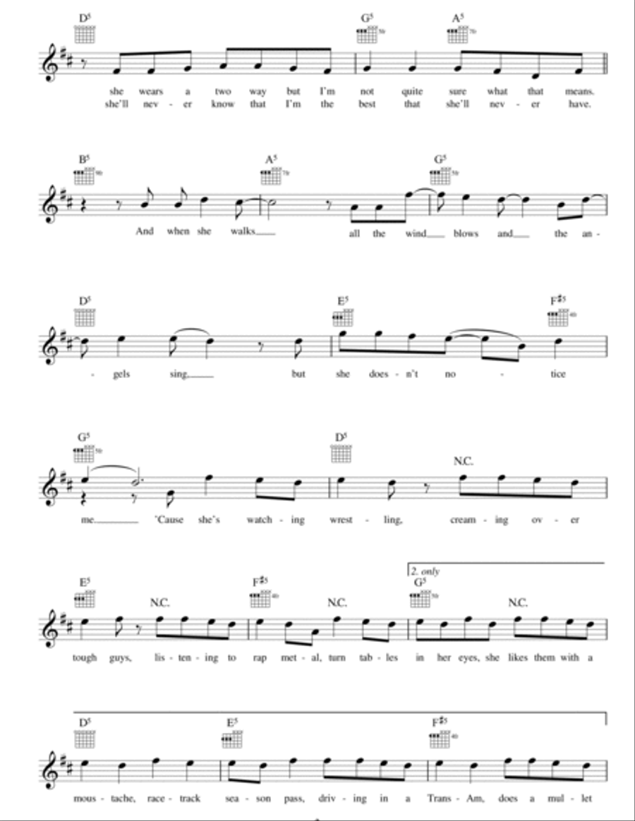 Girl All The Bad Guys Want Piano scores gallery preview page 2