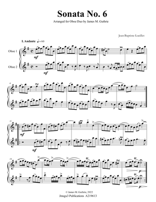 Loeillet: Sonata No. 6 for Oboe Duo