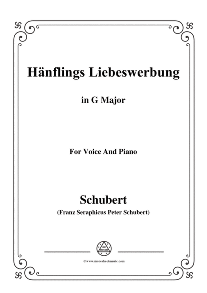 Schubert-Hanflings Liebeswerbung in G Major,for voice and piano image number null