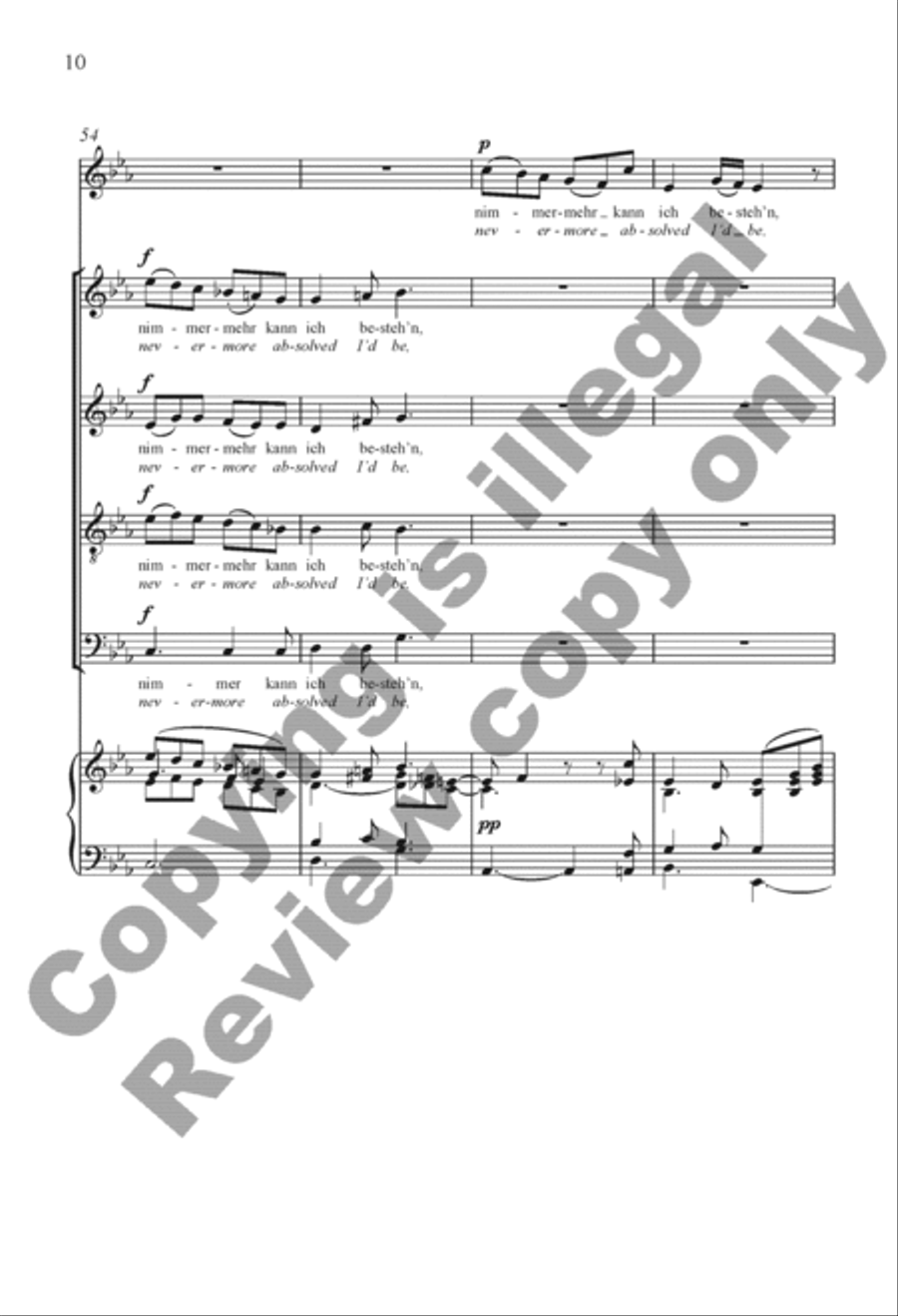 Drei Geistliche Lieder (Three Sacred Songs) 4-Part scores gallery preview page 9