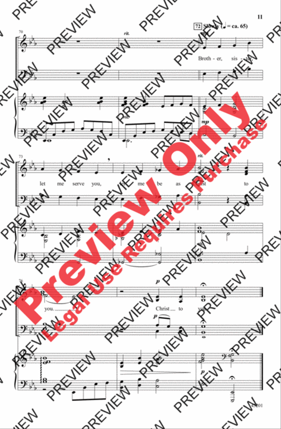 The Servant Song 4-Part scores gallery preview page 11