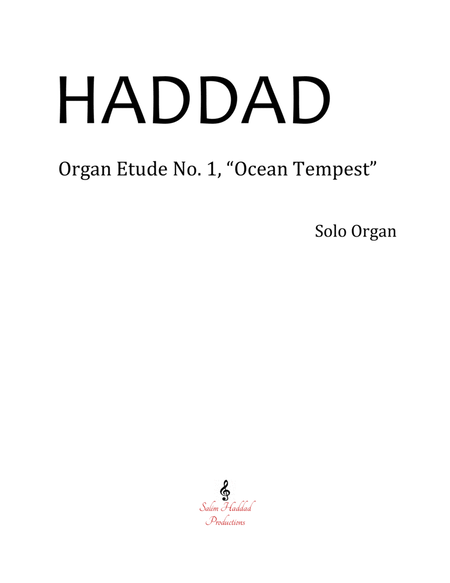 Organ Etude No.1, "Ocean Tempest" Op.4 image number null