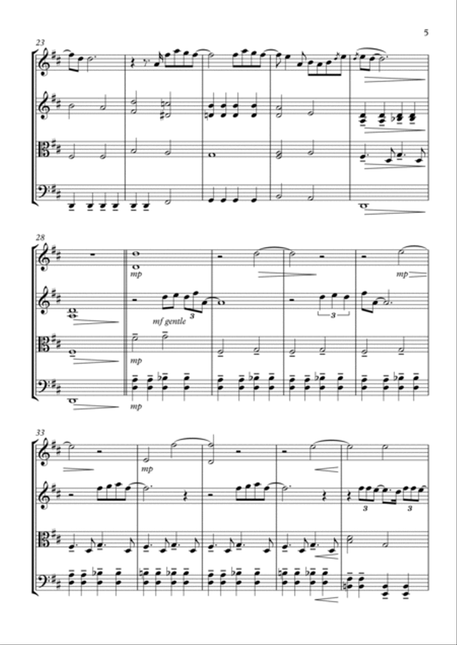 Strange String Quartet scores gallery preview page 6