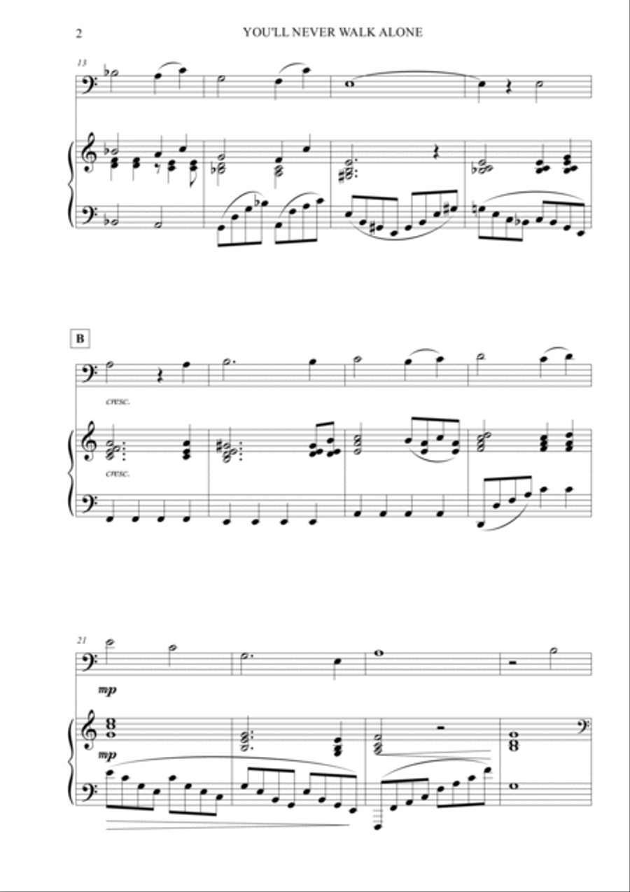 You'll Never Walk Alone You'll Never Walk Alone Piano scores gallery preview page 3