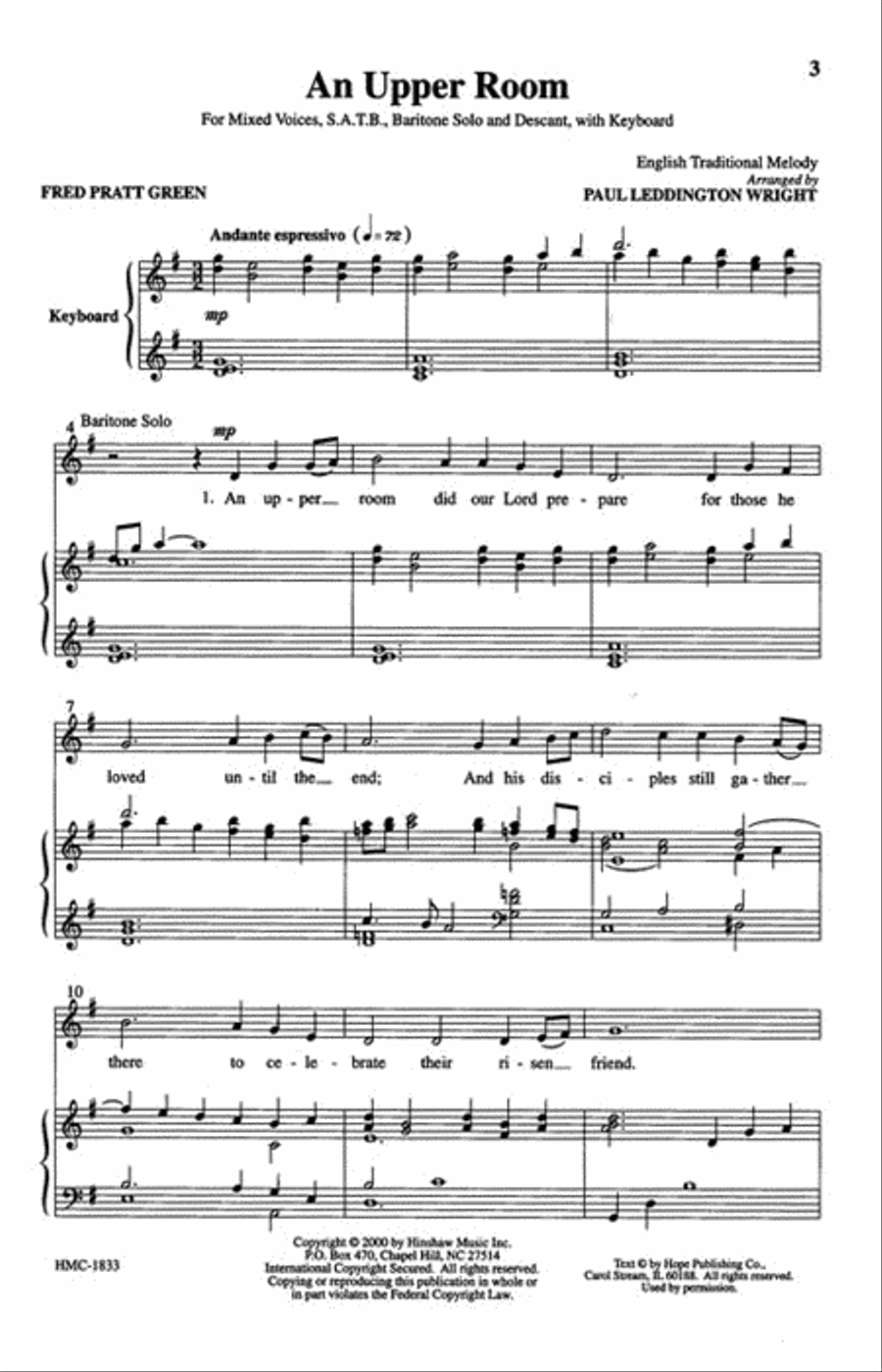 An Upper Room An Upper Room 4-Part scores gallery preview page 2