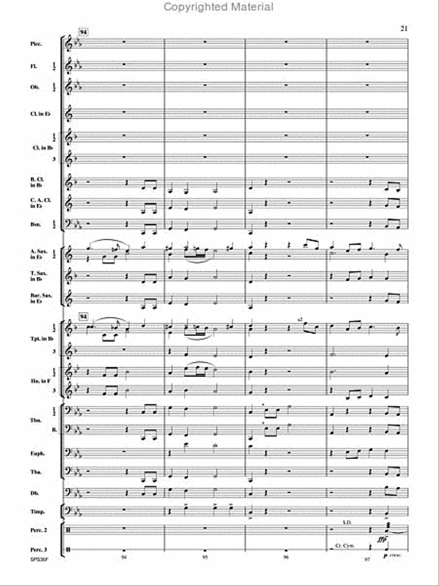 Procession of the Academics Concert Band scores gallery preview page 22