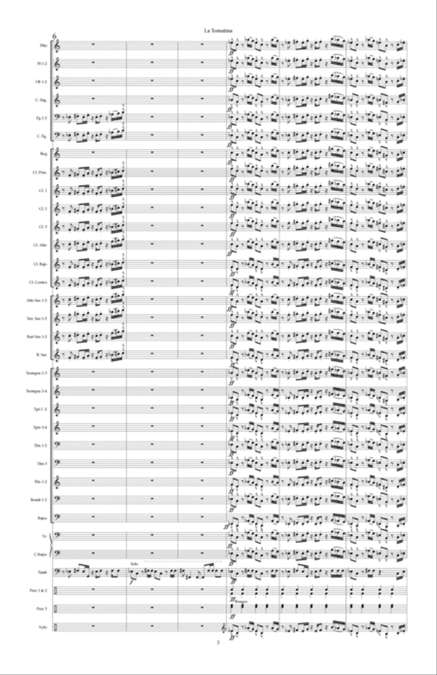 La Tomatina Concert Band scores gallery preview page 6