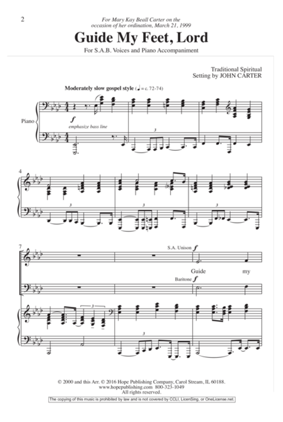 Guide My Feet, Lord Guide My Feet, Lord 4-Part scores gallery preview page 2