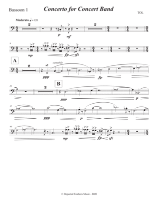 Concerto for Concert Band (2011) Bassoon part 1
