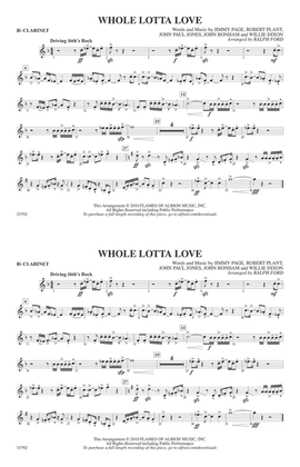 Whole Lotta Love: 1st B-flat Clarinet