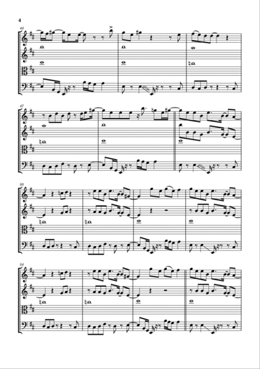 You Dropped A Bomb On Me You Dropped A Bomb On Me String Quartet scores gallery preview page 5