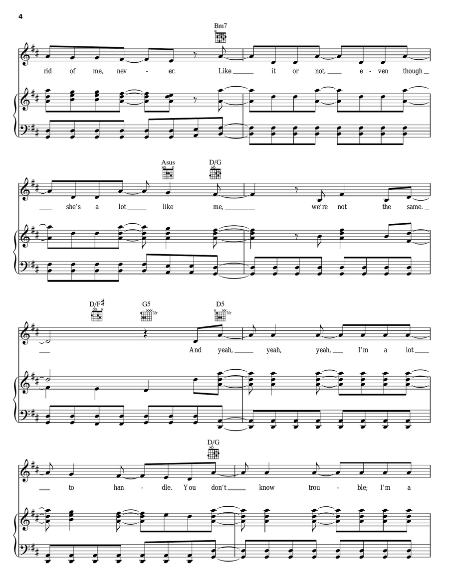 The Best Damn Thing Piano, Vocal, Guitar scores gallery preview page 4