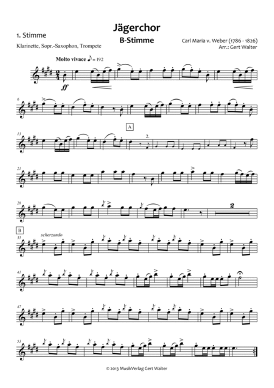 Jägerchor [Hunter's Choir] Choir scores gallery preview page 5