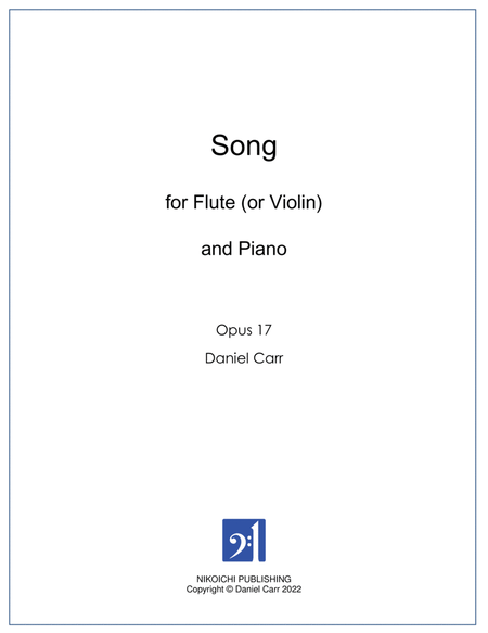 Song for Flute (or Violin) and Piano - Opus 17 image number null