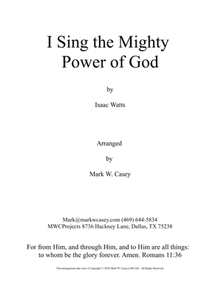 I Sing the Mighty Power of God