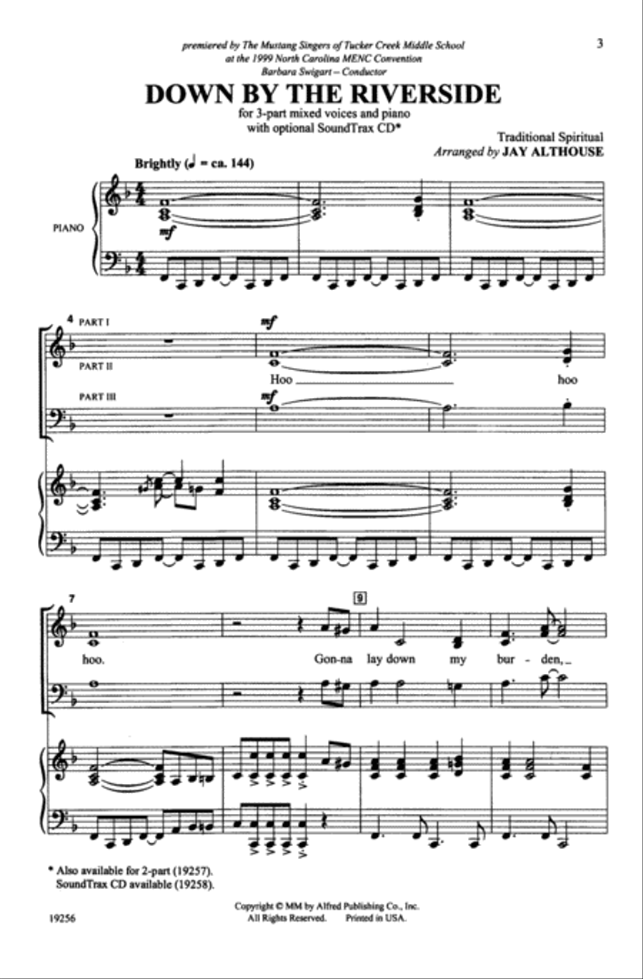 Down by the Riverside Down by the Riverside Choir scores gallery preview page 2