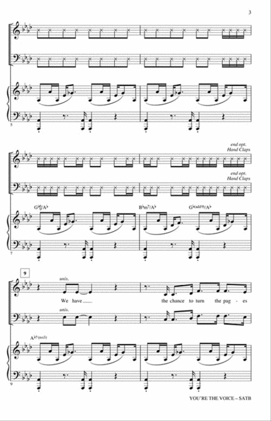You're the Voice You're the Voice Show Choir scores gallery preview page 3