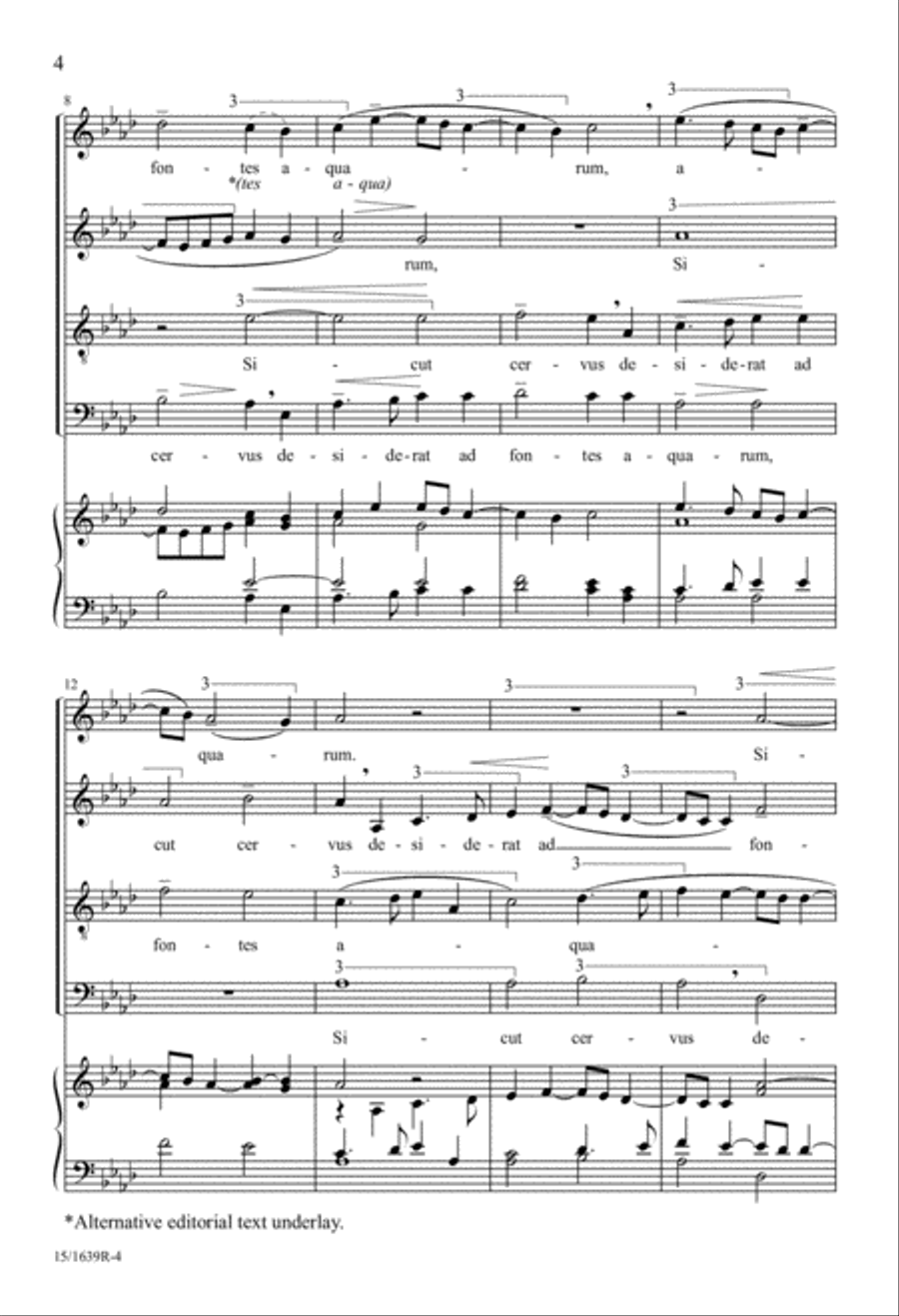 Motet Psalm 42 4-Part scores gallery preview page 5