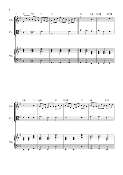 Jesu, Joy of Man's Desiring - Violin and Viola with piano and chords image number null