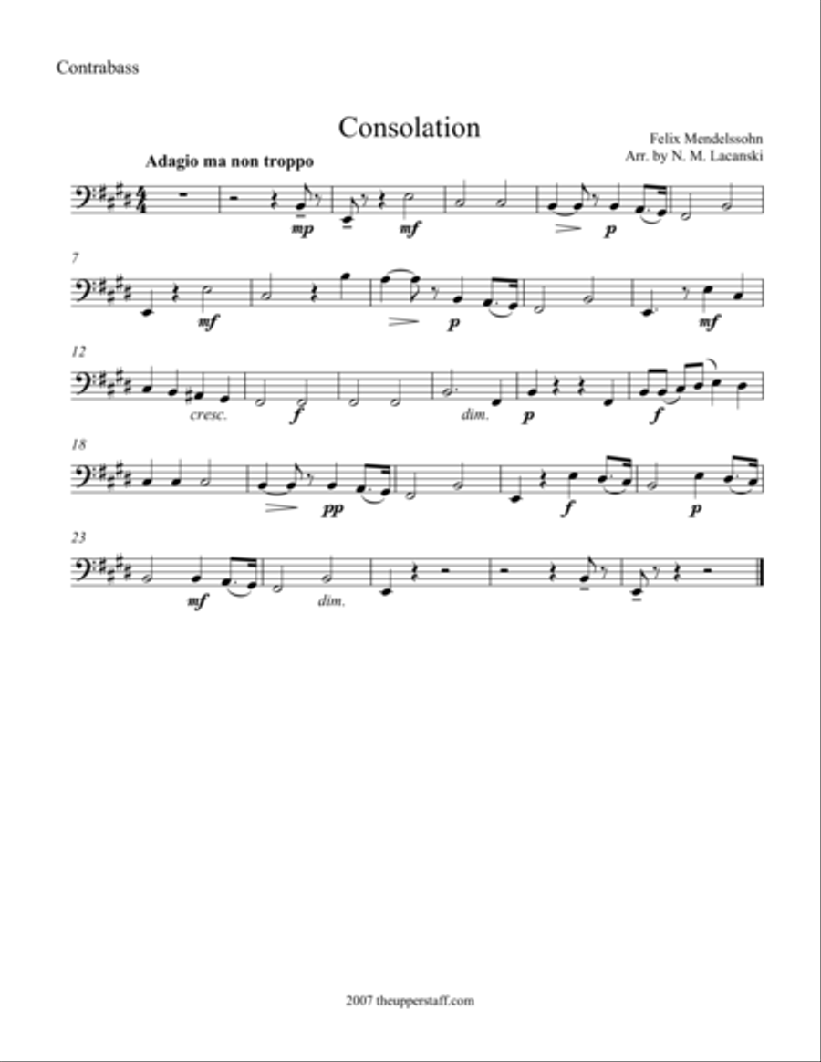 Consolation String Orchestra scores gallery preview page 1